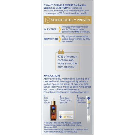 Nivea Q10 Anti-Wrinkle Expert Dual Action Serum 30ml