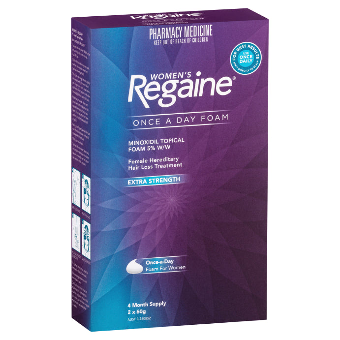 Regaine Women's Once a Day Foam Extra Strength Hair Regrowth Treatment 2 X 60g