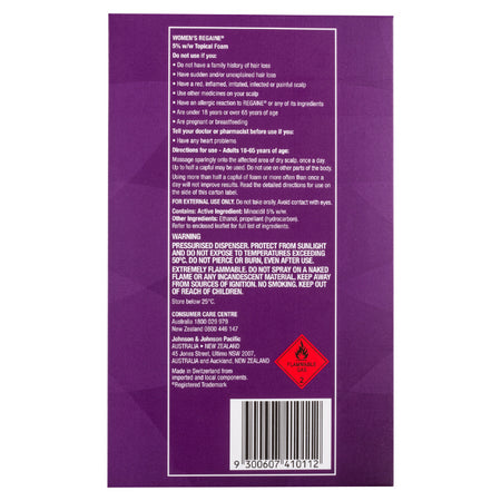 Regaine Women's Once a Day Foam Extra Strength Hair Regrowth Treatment 2 X 60g