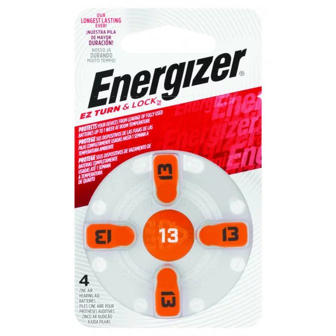 Energizer EZ hearing aid  Turn & Lock Size 13 Batteries Pack of 4