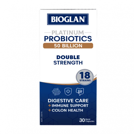 Bioglan Platinum Probiotic Double Strength 50 Billion 30 Capsules