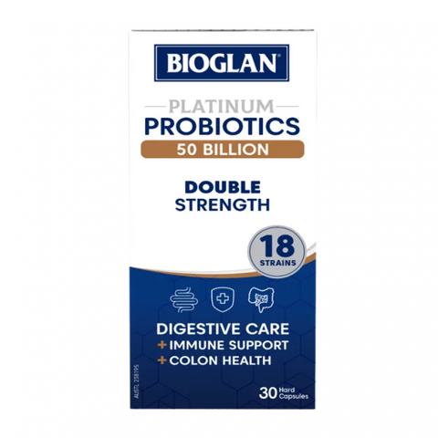 Bioglan Platinum Probiotic Double Strength 50 Billion 30 Capsules