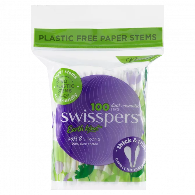 Swisspers Dual Cosmetic Tips Paper Stems 100 Pack
