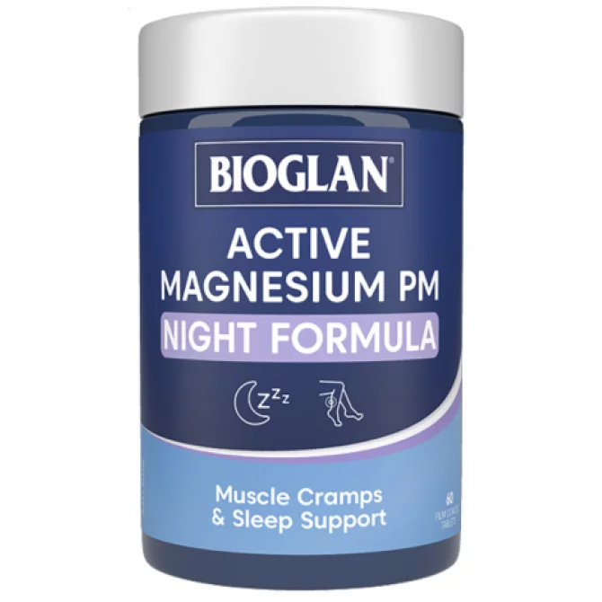 Bioglan Active Magnesium Pm Night Formula 60 Tablets
