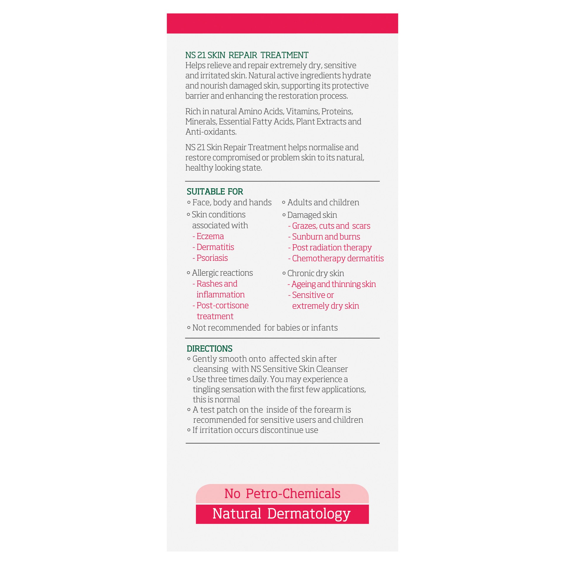 Nutri-synergy Plunketts Ns21 Skin Repair Treatment 50g