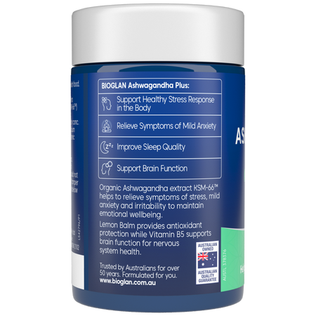 Bioglan Ashwagandha Plus 60 Film Coated Tablets