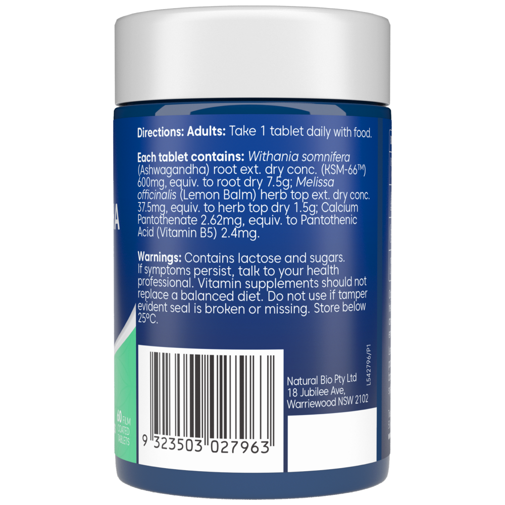 Bioglan Ashwagandha Plus 60 Film Coated Tablets