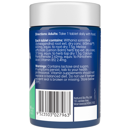 Bioglan Ashwagandha Plus 60 Film Coated Tablets