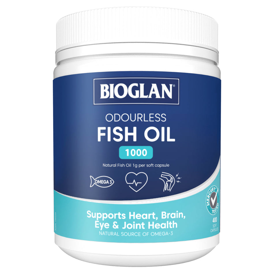 Bioglan Odourless Fish Oil 1000mg 400 Capsules