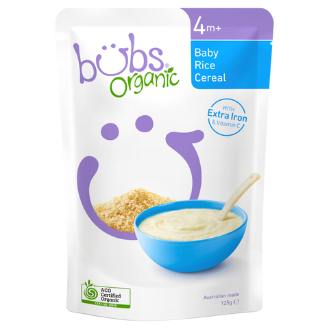 Bubs Organic Baby Rice Cereal 125g X 6