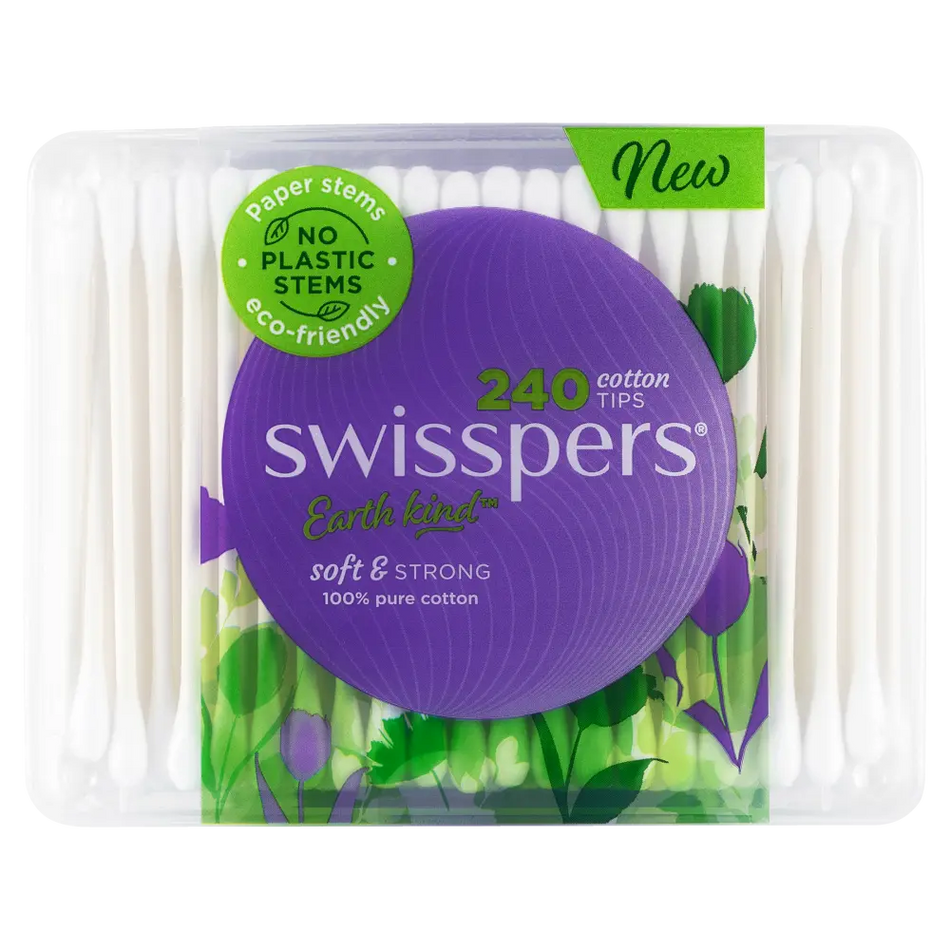 Swisspers Cotton Tips Paper Stems 240 Pack