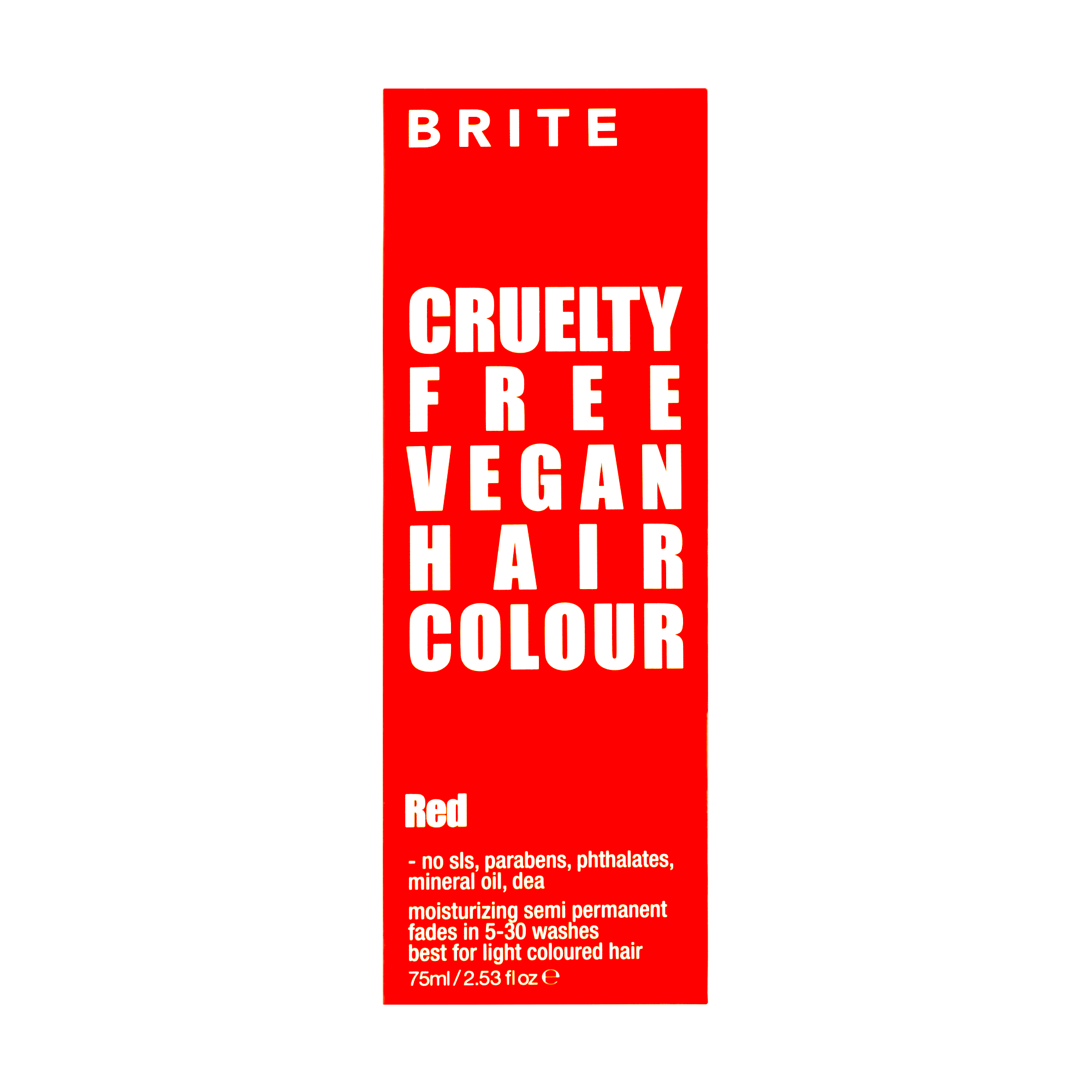Brite Organix Semi Permanent Hair Colour Red 75ml