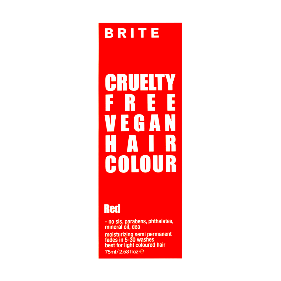Brite Organix Semi Permanent Hair Colour Red 75ml