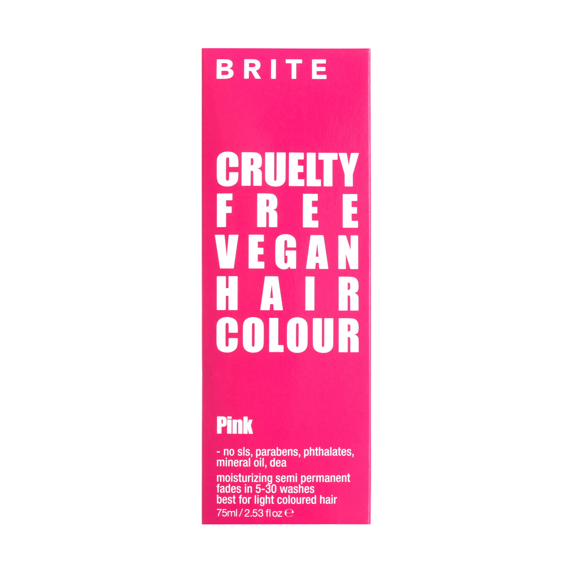 Brite Organix Semi Permanent Hair Colour Pink 75ml