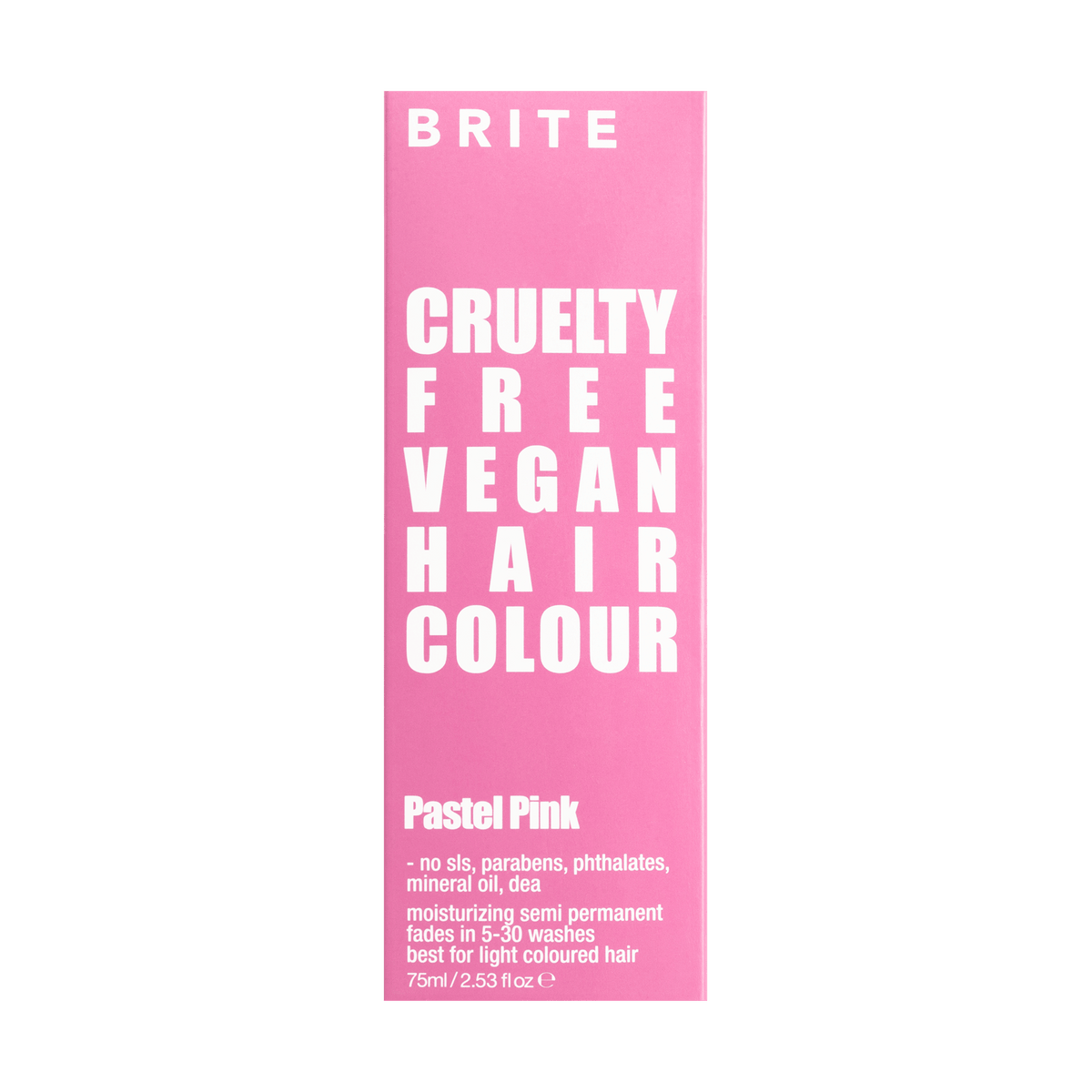 Brite Semi Permanent Hair Colour Colour Pastel Pink 75ml