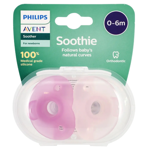 Avent Soothie 0-6 Months Pink 2PK