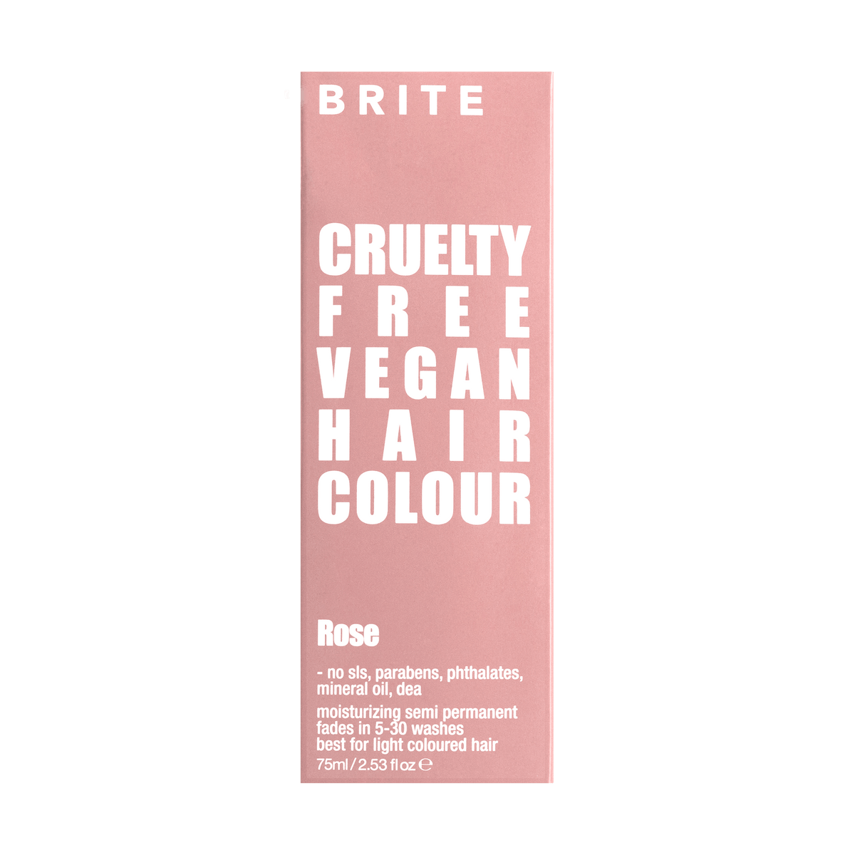 Brite Organix Semi Permanent Hair Colour Rose 75ml