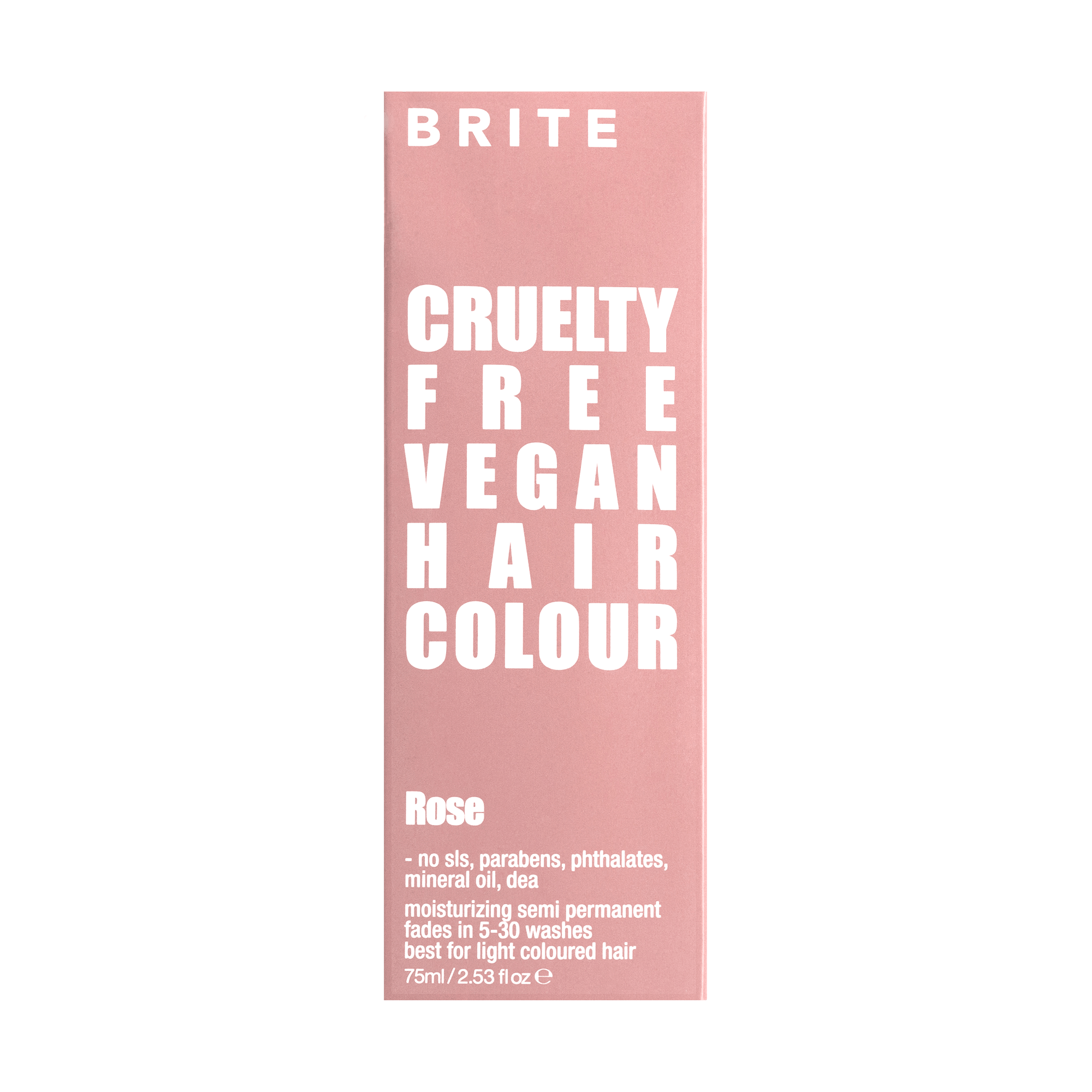 Brite Organix Semi Permanent Hair Colour Rose 75ml