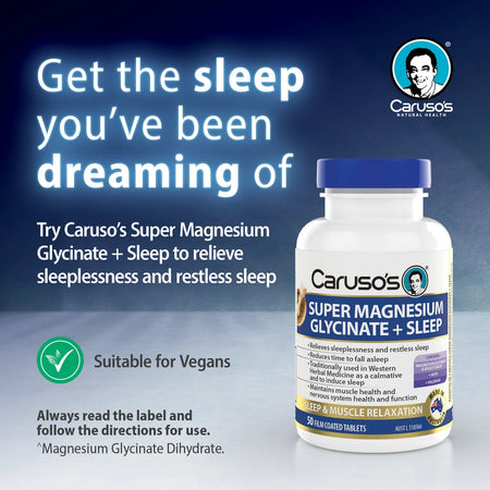 Caruso's Super Magnesium Glycinate + Sleep 50 Tablets