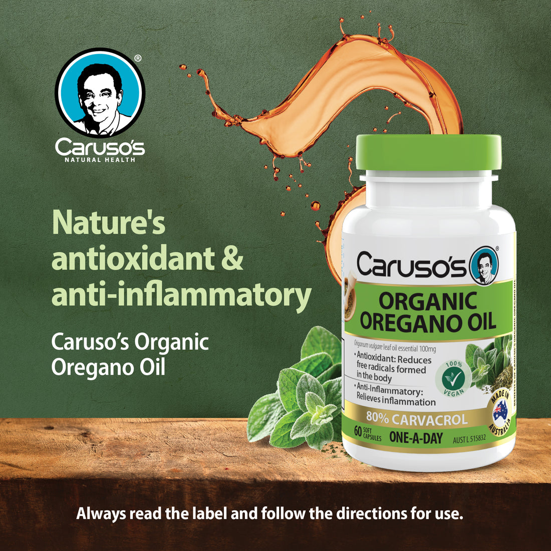 Caruso's Organic Oregano Oil 60 Caps