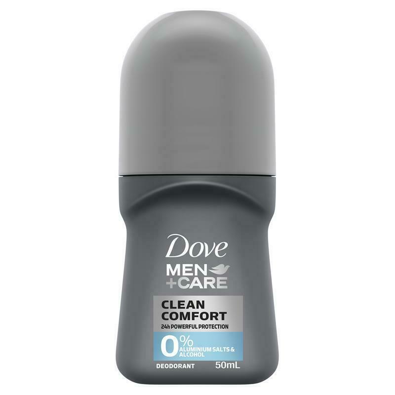 Dove Men Roll On Deodorant Clean Comfort Zero Aluminium 50ml