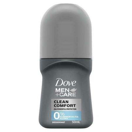 Dove Men Roll On Deodorant Clean Comfort Zero Aluminium 50ml