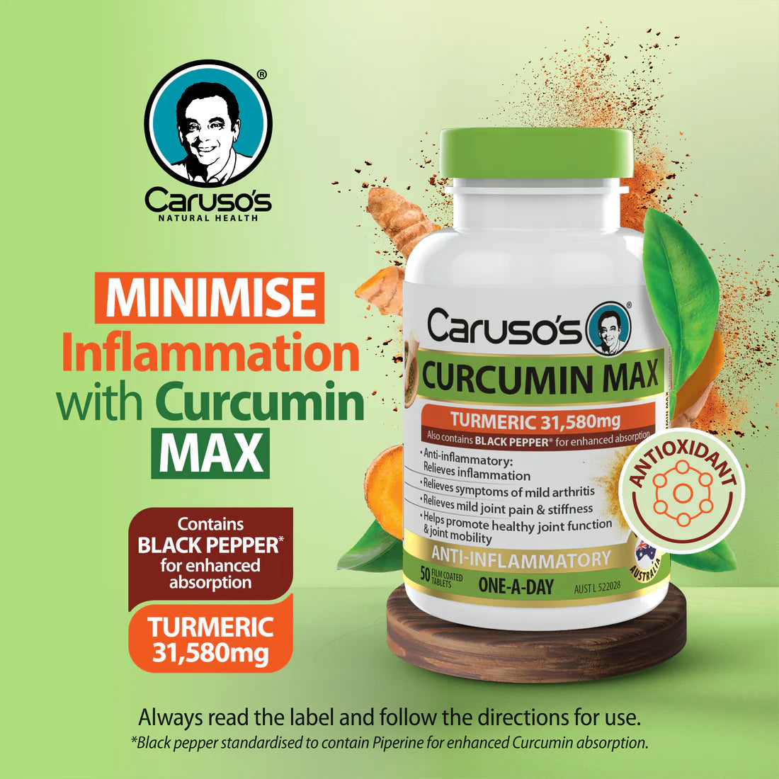 Caruso's Curcumin Max 50 Tabs
