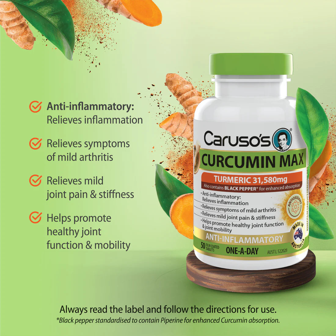 Caruso's Curcumin Max 50 Tabs