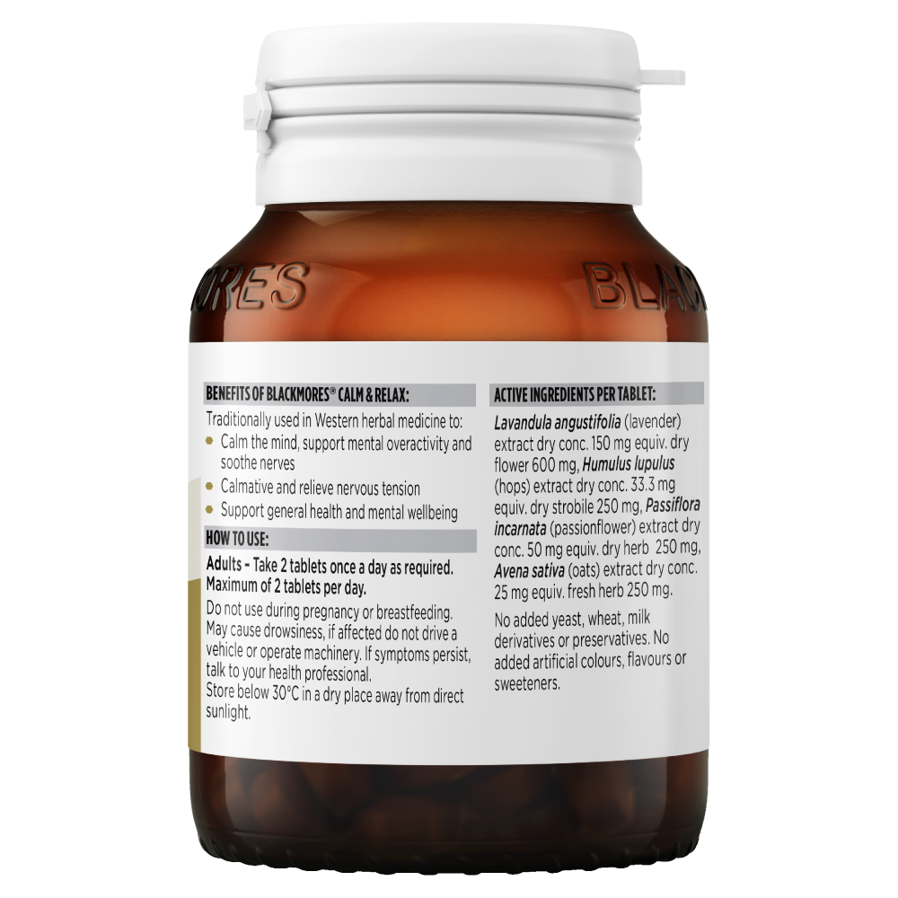 Blackmores Calm & Relax 60 Tablets