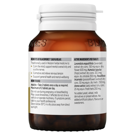 Blackmores Calm & Relax 60 Tablets