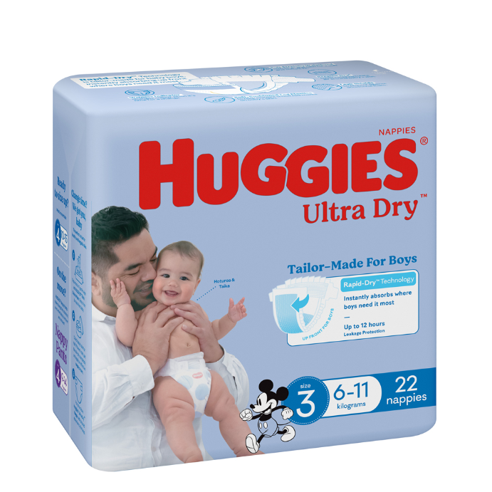 Huggies Ultra Dry for Boys Size 3 6-11kg 22 Pack