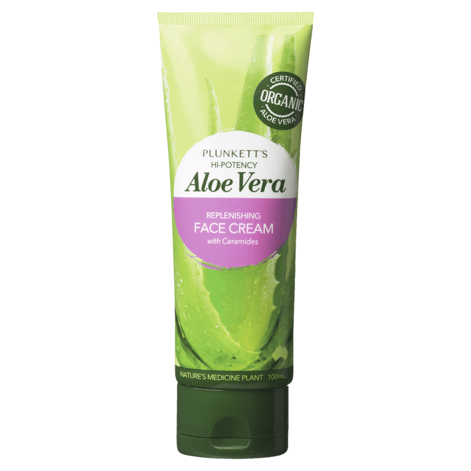 Plunkett’s Hi-Potency Aloe Vera Replenishing Face Cream with Ceramides 100mL
