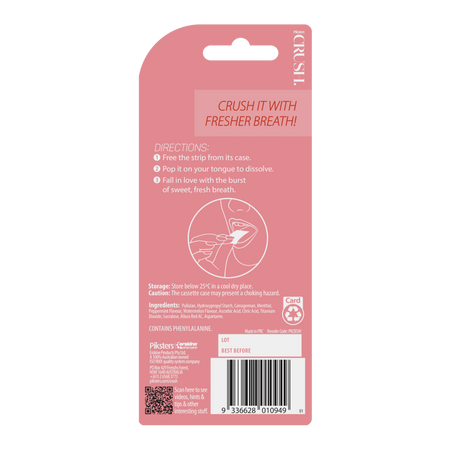 Piksters Crush Breath Strips 72 Pack – Watermelon Mint