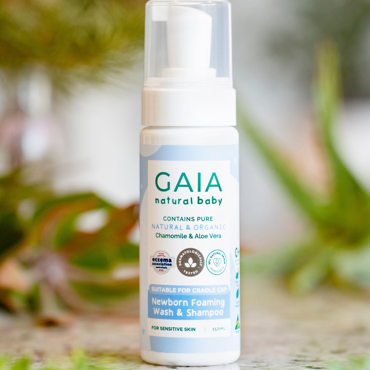 GAIA Natural Baby Newborn Foaming Wash & Shampoo 150ml