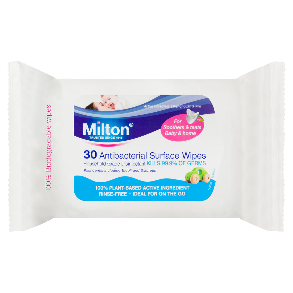 Milton Antibacterial Surface Wipes 30 Pack