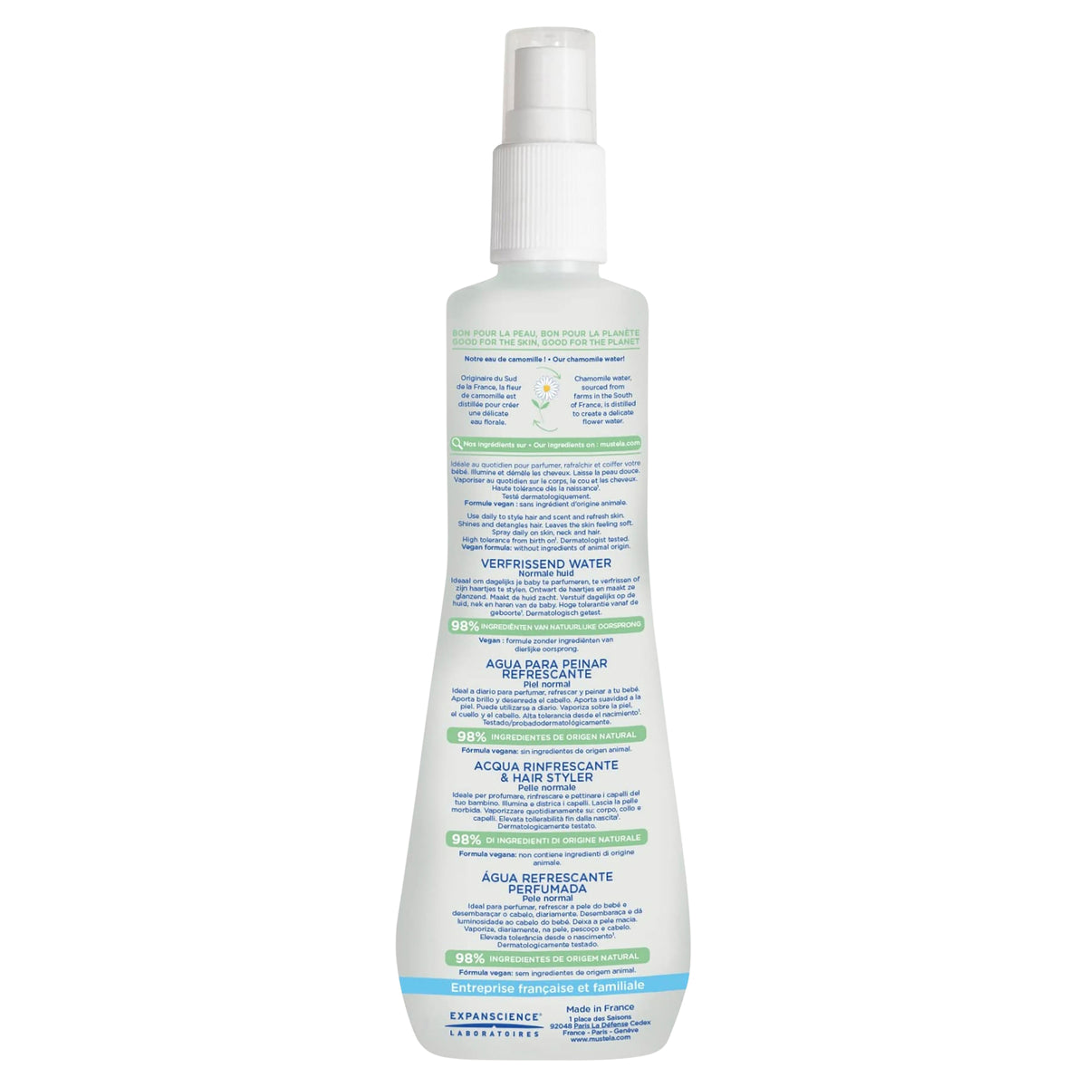Mustela Skin Freshener Spray & Hair Styler For Normal Skin 200ml