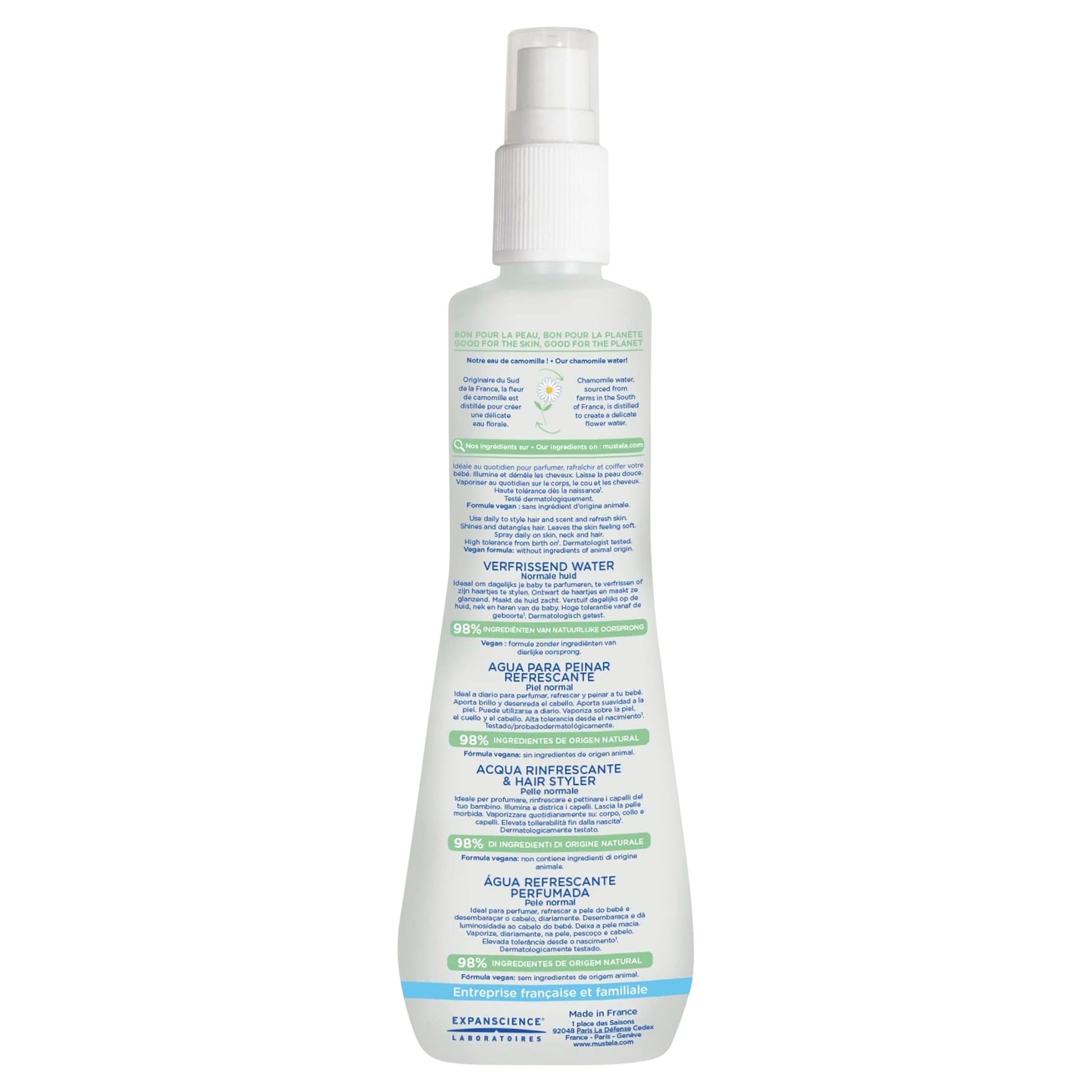 Mustela Skin Freshener Spray & Hair Styler For Normal Skin 200ml