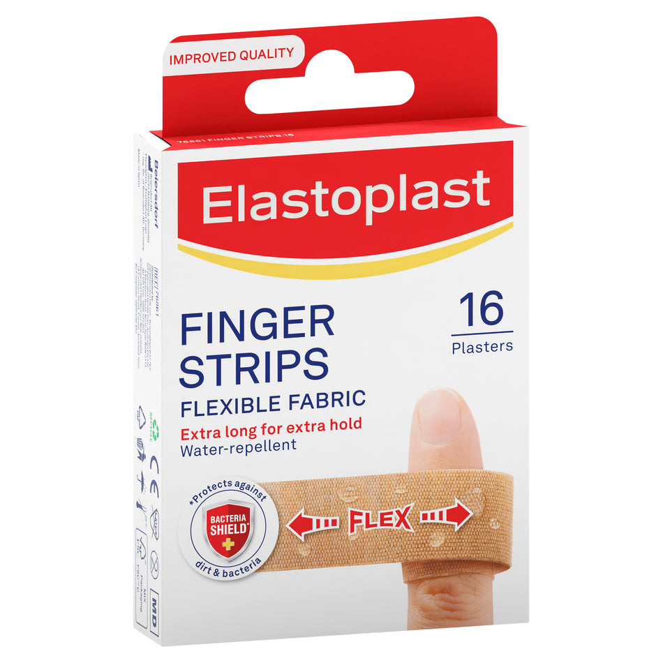 Elastoplast Flexible Fabric Finger Strips 16PK