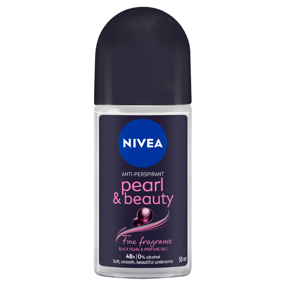 Nivea Pearl & Beauty Fine Fragrance Black Pearls Roll On Deodorant 72H Protection 50ml