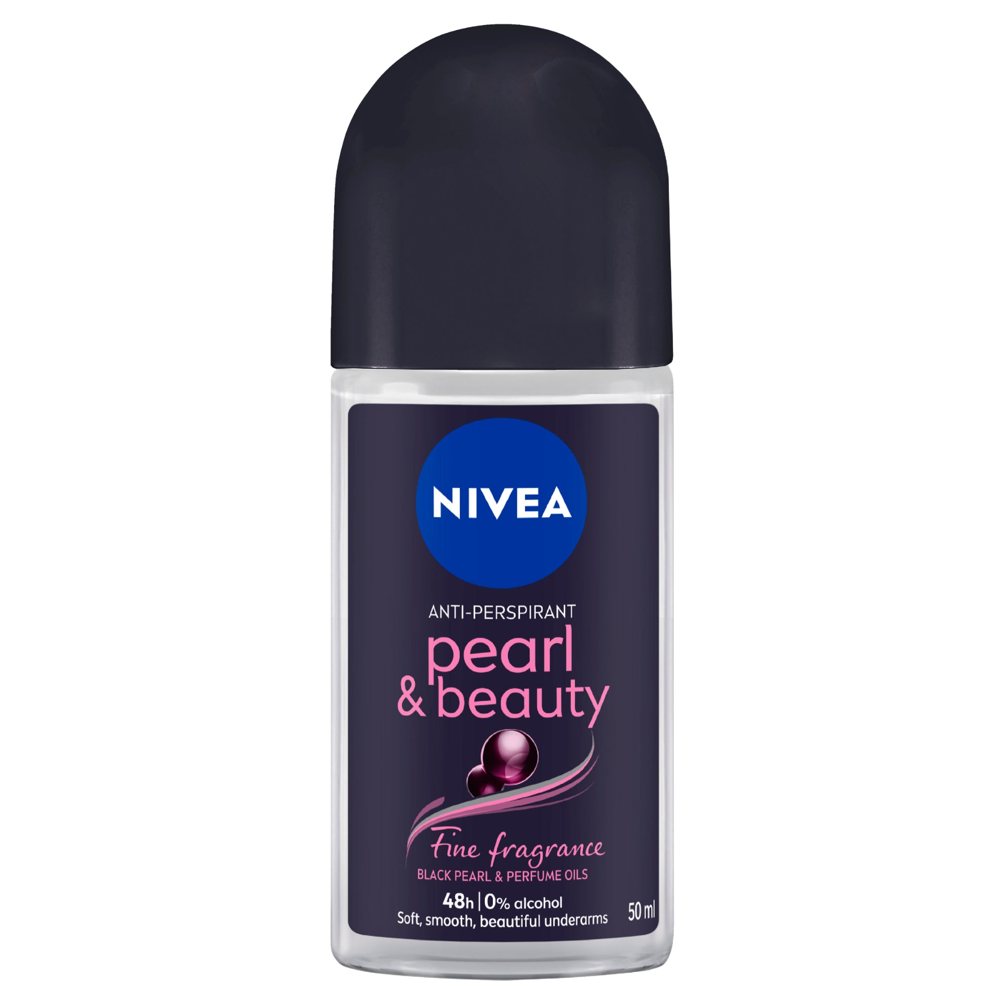 Nivea Pearl & Beauty Fine Fragrance Black Pearls Roll On Deodorant 72H Protection 50ml