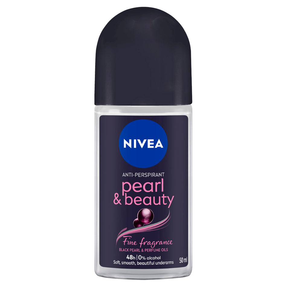 Nivea Pearl & Beauty Fine Fragrance Black Pearls Roll On Deodorant 72H Protection 50ml
