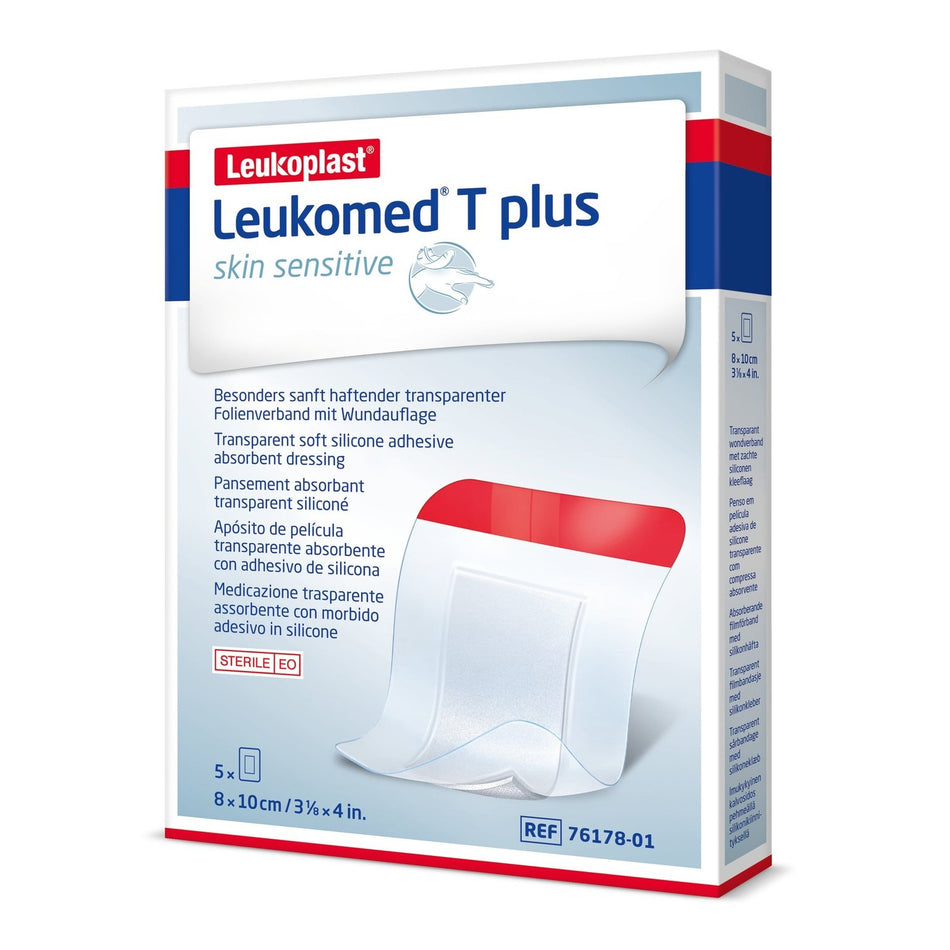 Leukomed T Plus Skin Sensitive Transparent 8cm x 10cm 5PK