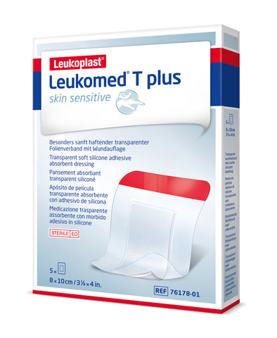 Leukomed T Plus Skin Sensitive Transparent 8cm x 10cm 5PK