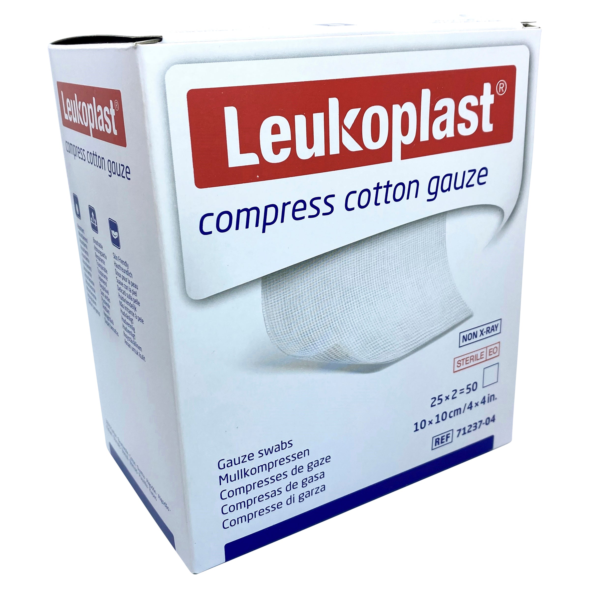 Leukoplast Compress Cotton Gauze 10 x 10cm 50 Pack