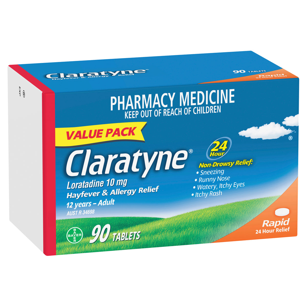 Claratyne Allergy & Hayfever Relief Tablets 90 pack