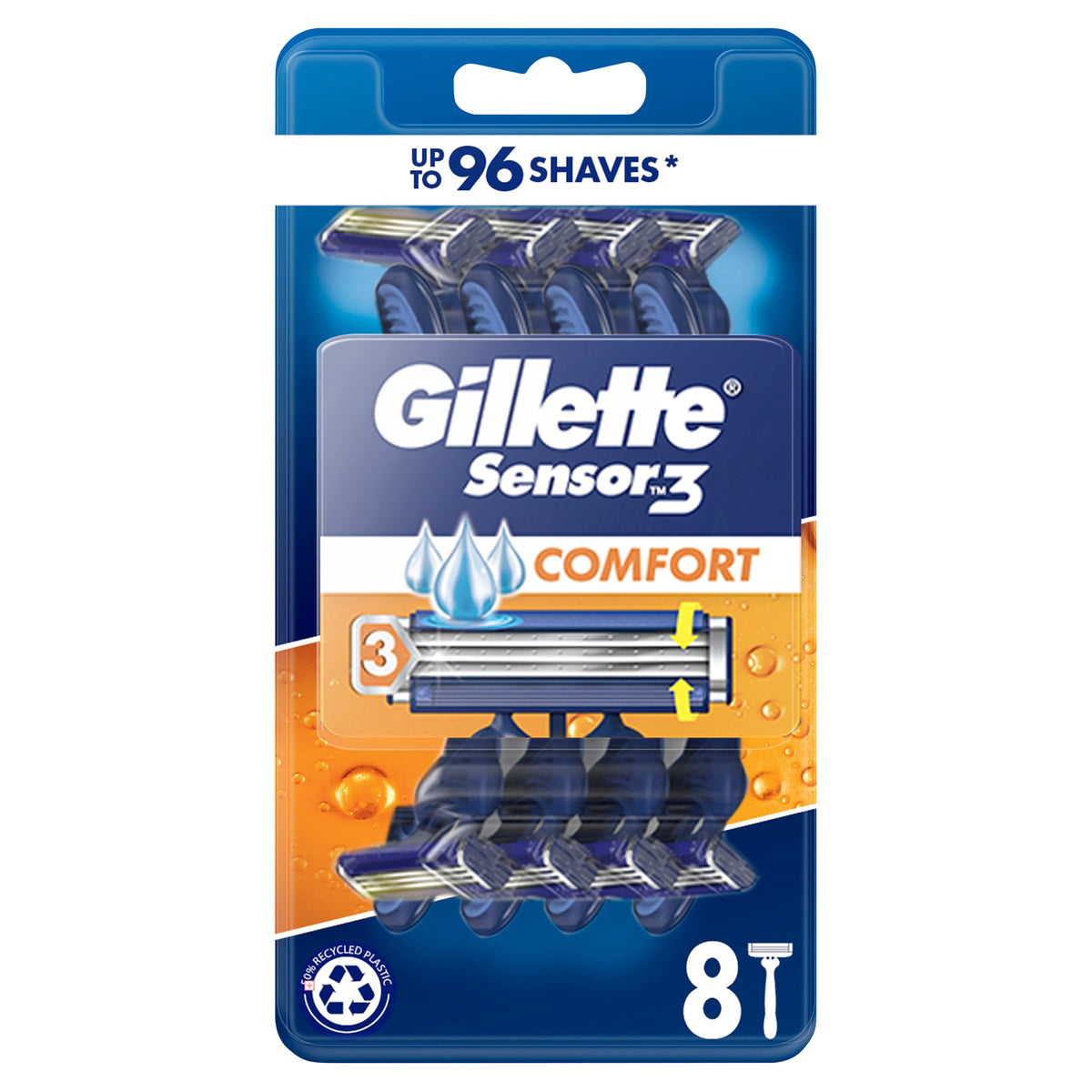 Gillette Sensor3 Comfort 8pk Disposable Razors