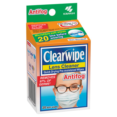 Clearwipe AntiFog Lens Cleaner 20PK