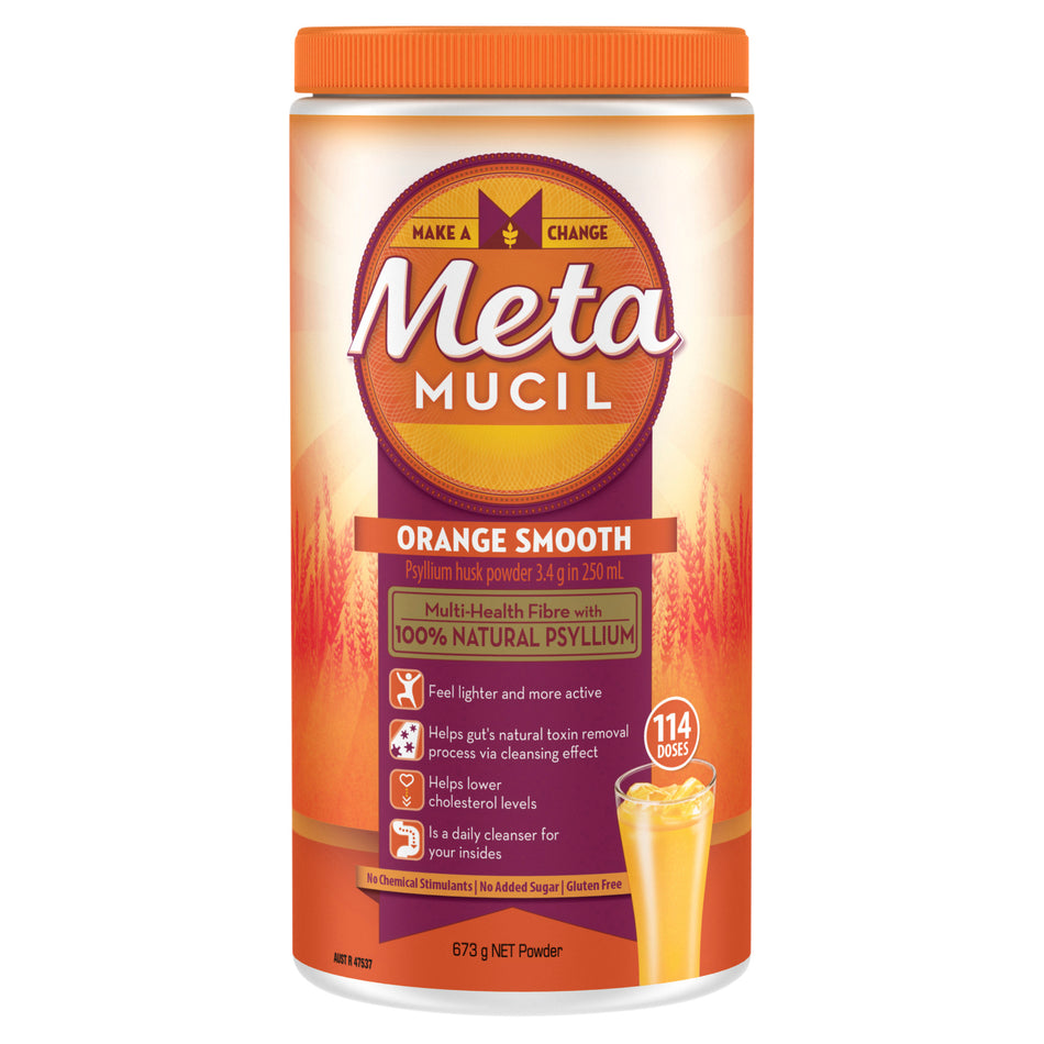 Metamucil Fibre Supplement Smooth Orange 114 Dose 673g