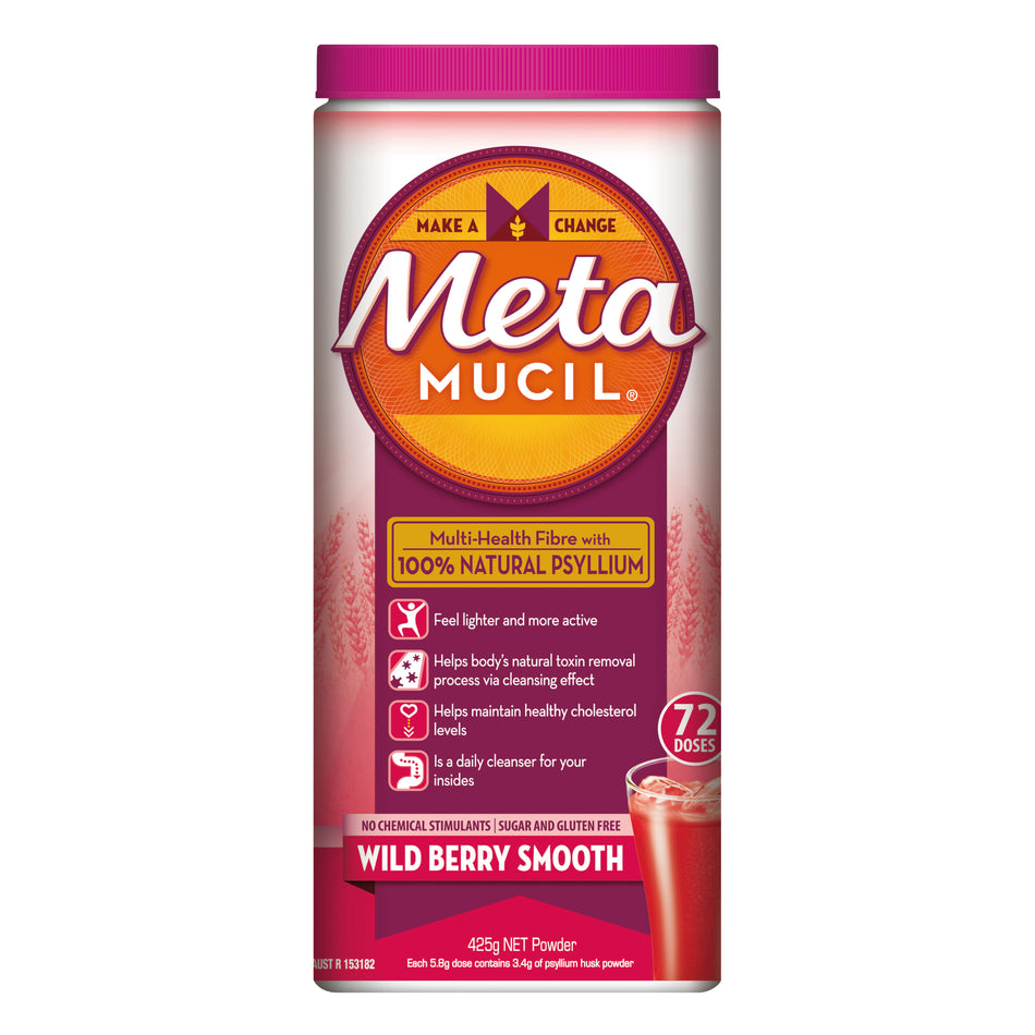 Metamucil Fibre Supplement Smooth Wild Berry 72 Doses