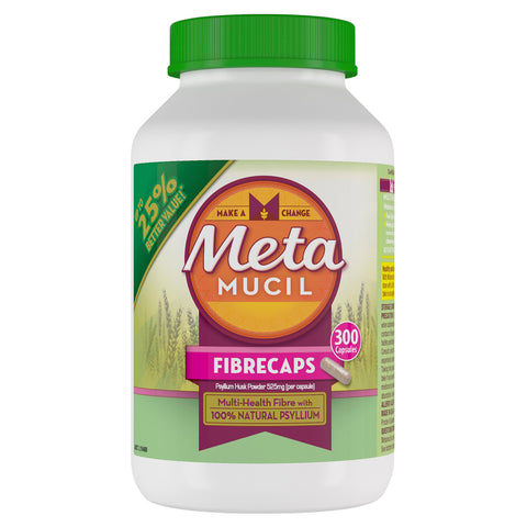 Metamucil Daily Fibre Supplement Fibre Caps 300 Capsules